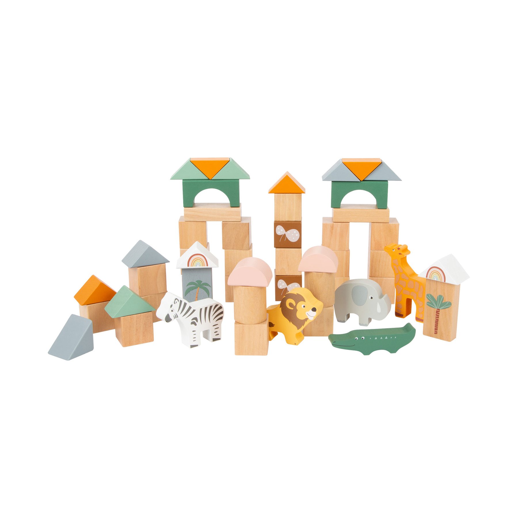 Small Foot Constructor Safari, wooden, 50 pcs