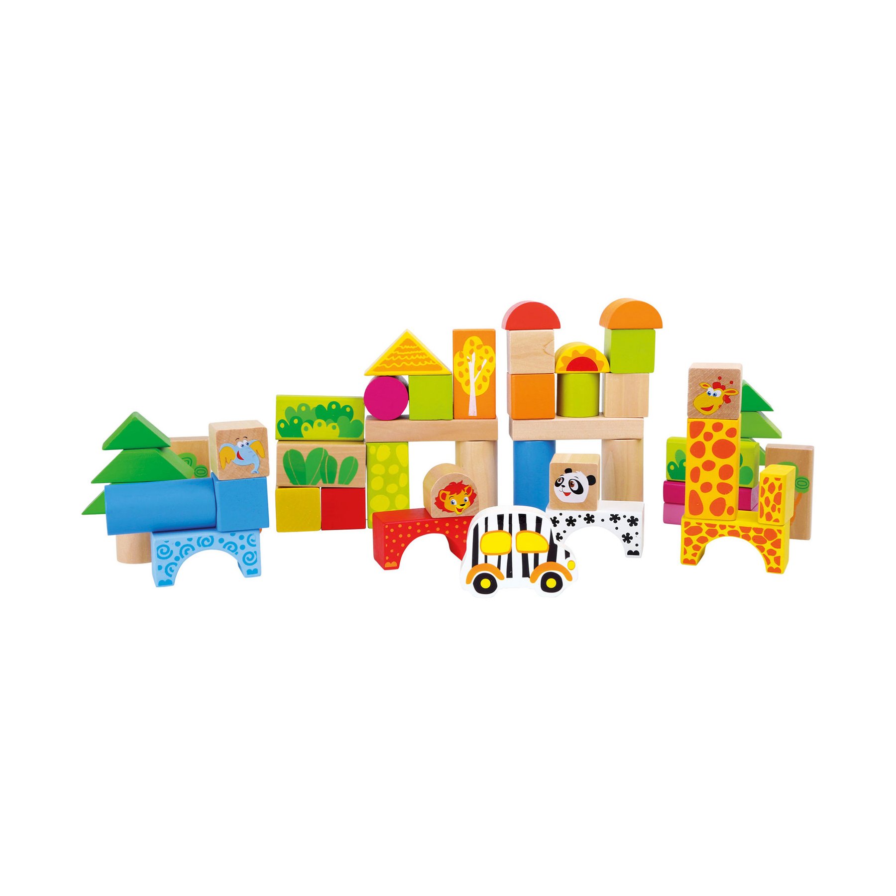 Small Foot Constructor Zoo, wooden, 50 pieces
