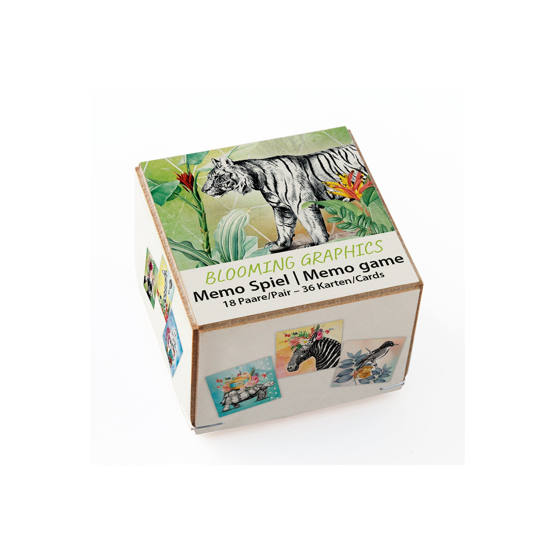 Gespaensterwald Memory game, flower and animal graphics, 36 cards