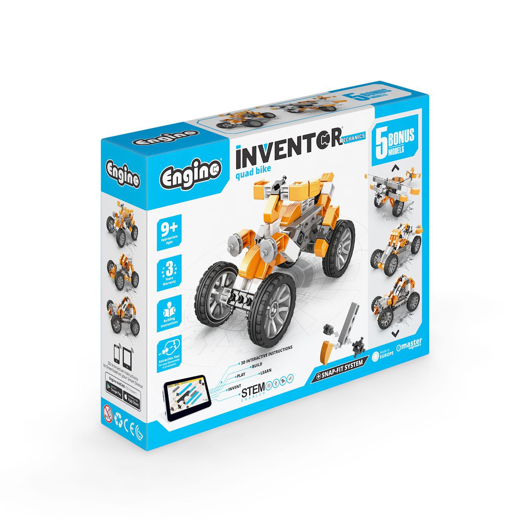 Engino Construction set Inventor Mechanics - Quad bike, 5 in 1