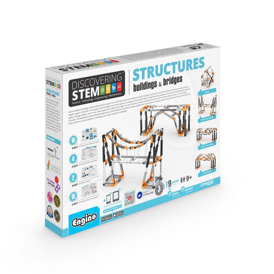 Engino Construction Set STEM Structures – Buildings and Bridges