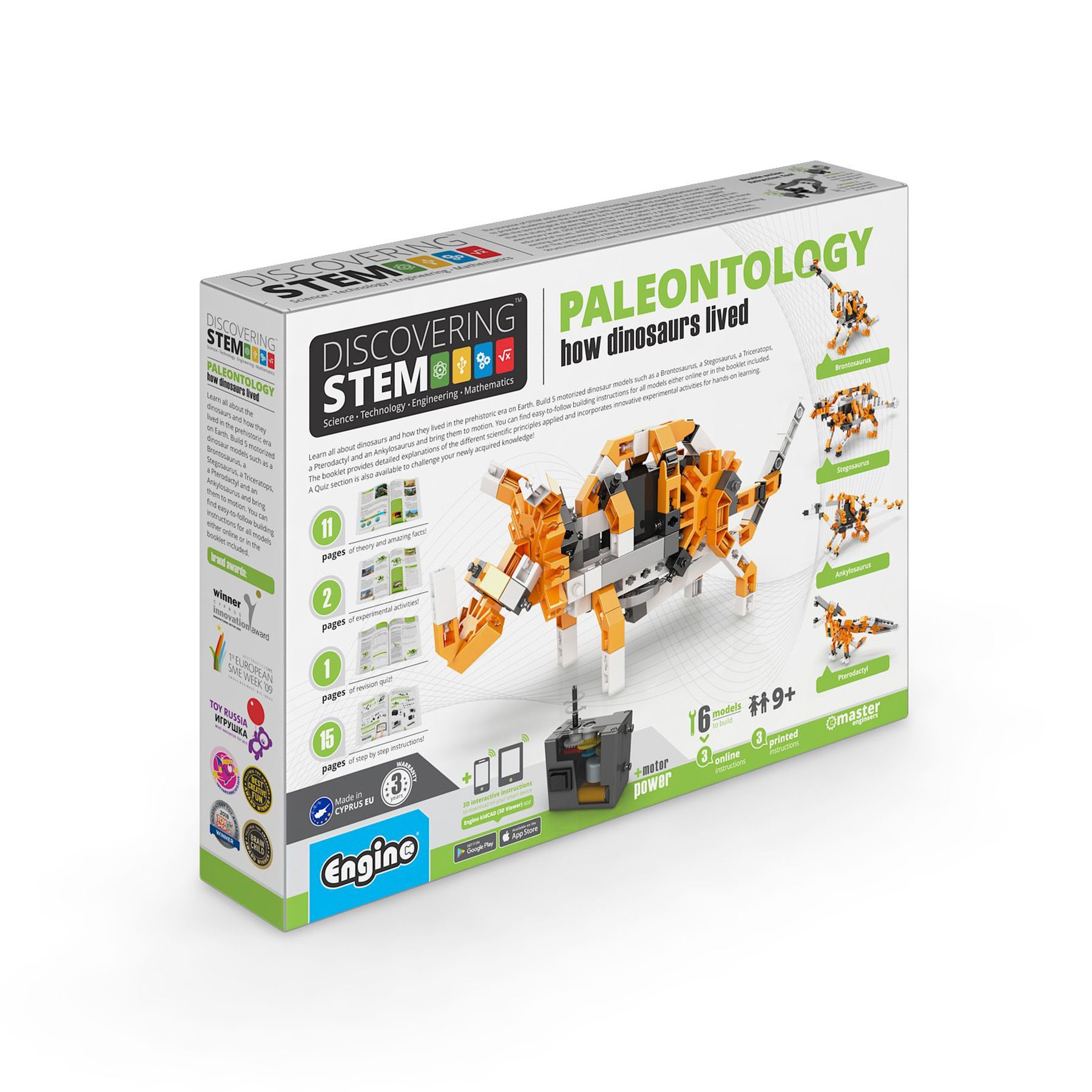 Engino STEM Paleontology – Learning about Dinosaurs construction set