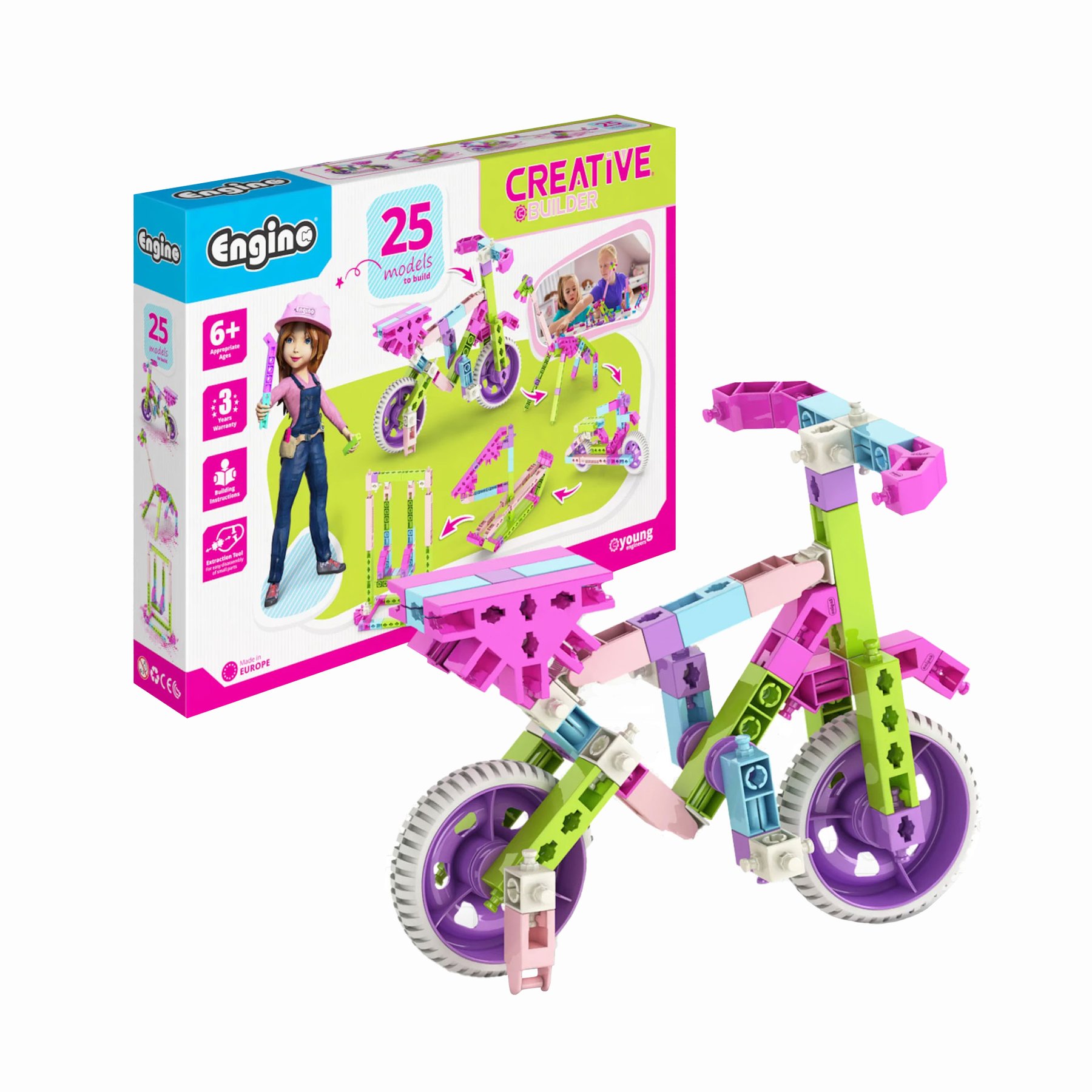 Engino Construction set Creative Builder, 25 models for girls
