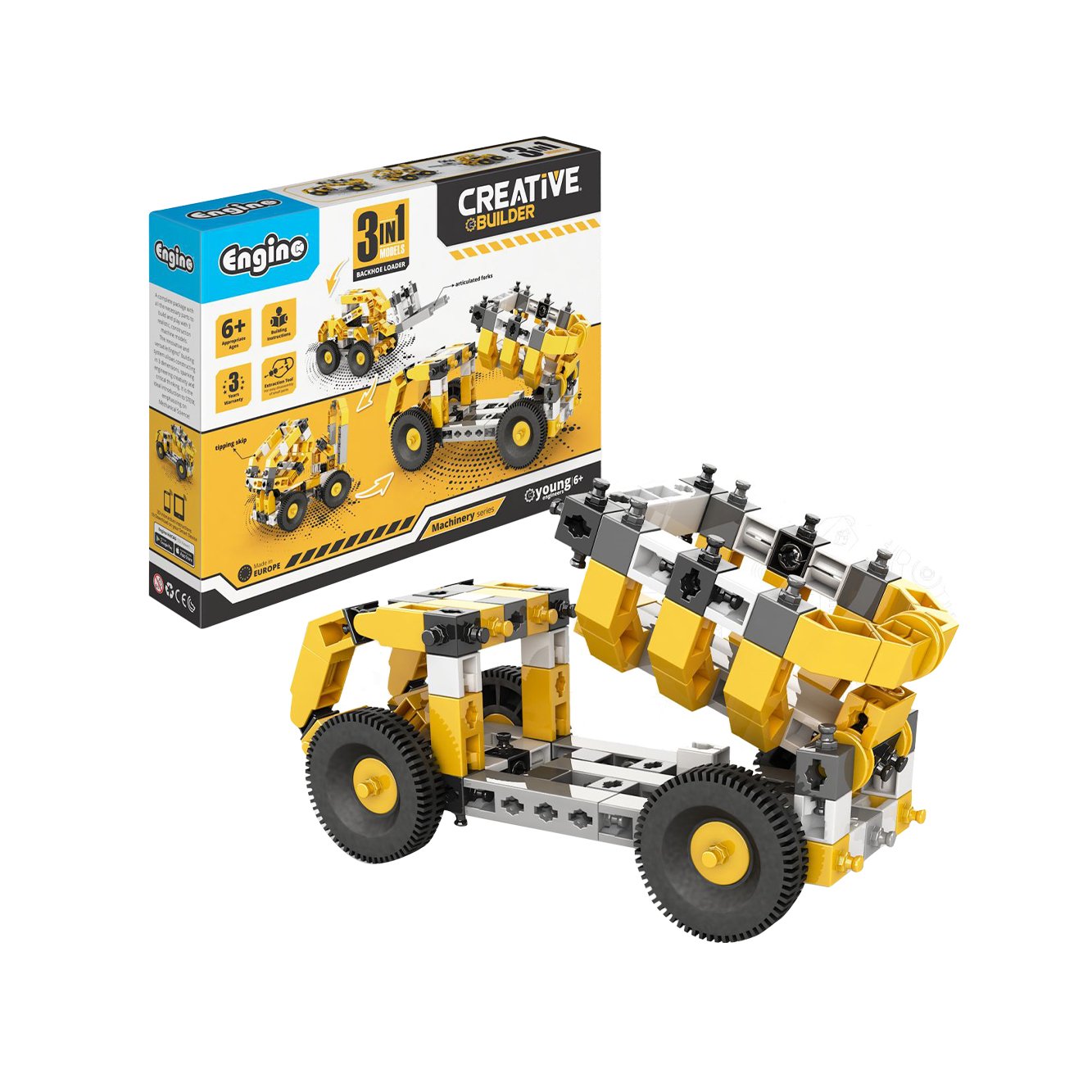 Engino Construction Set Creative Builder - Dump Truck, 3 in 1