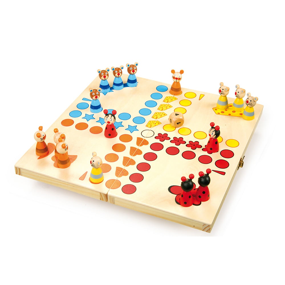 Small Foot Game Ludo with animals, wooden