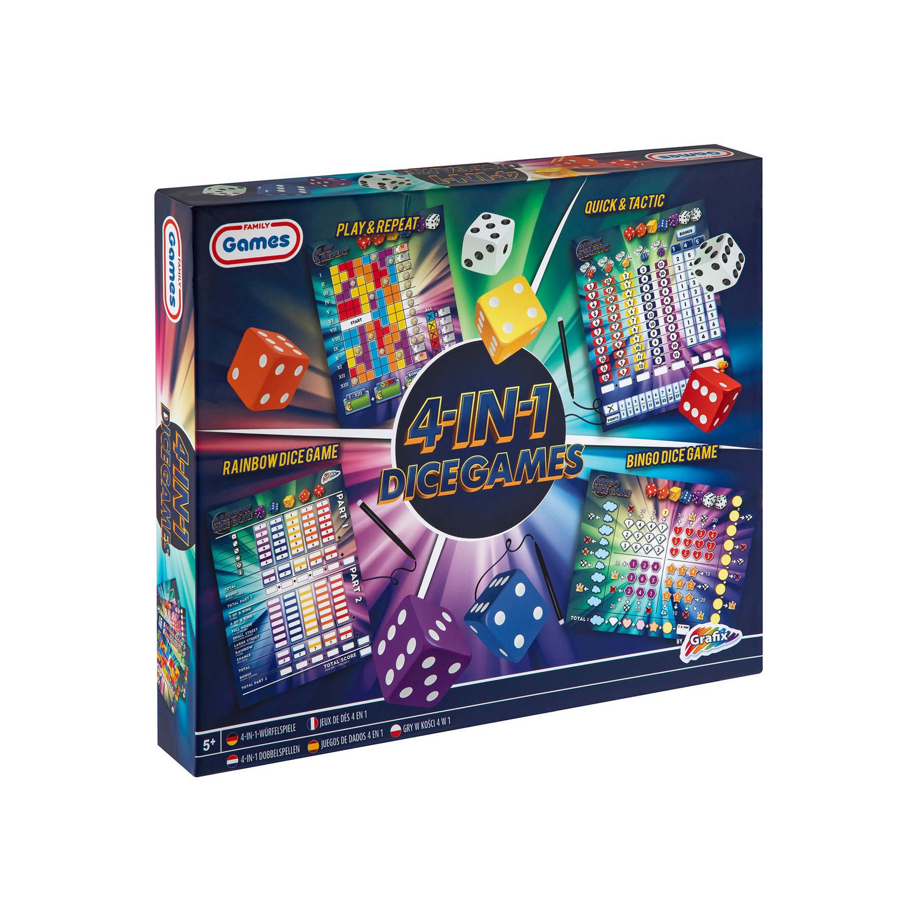 Moxy Dice games, 4 in 1