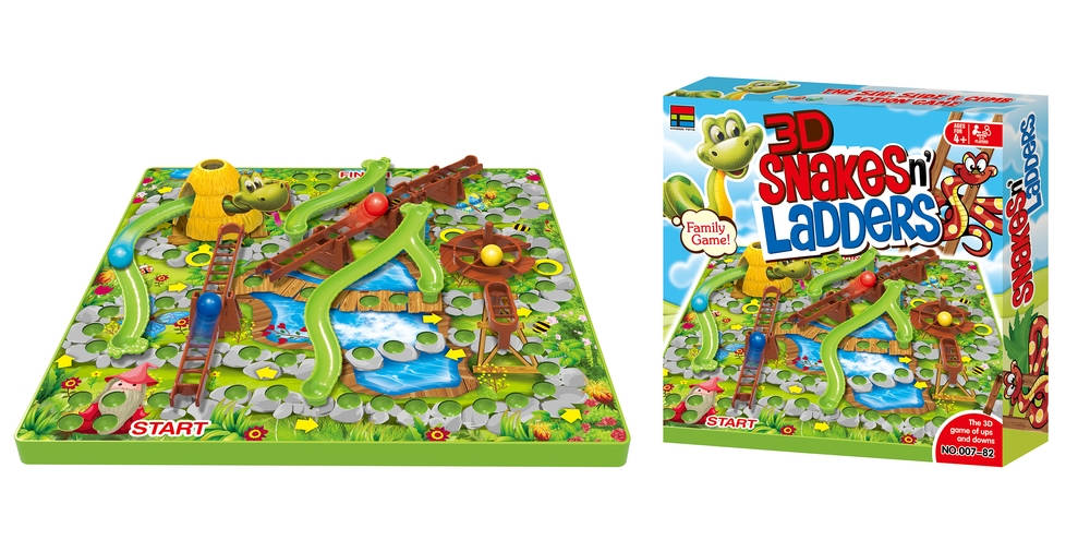 Snakes and Ladders 3D Board Game