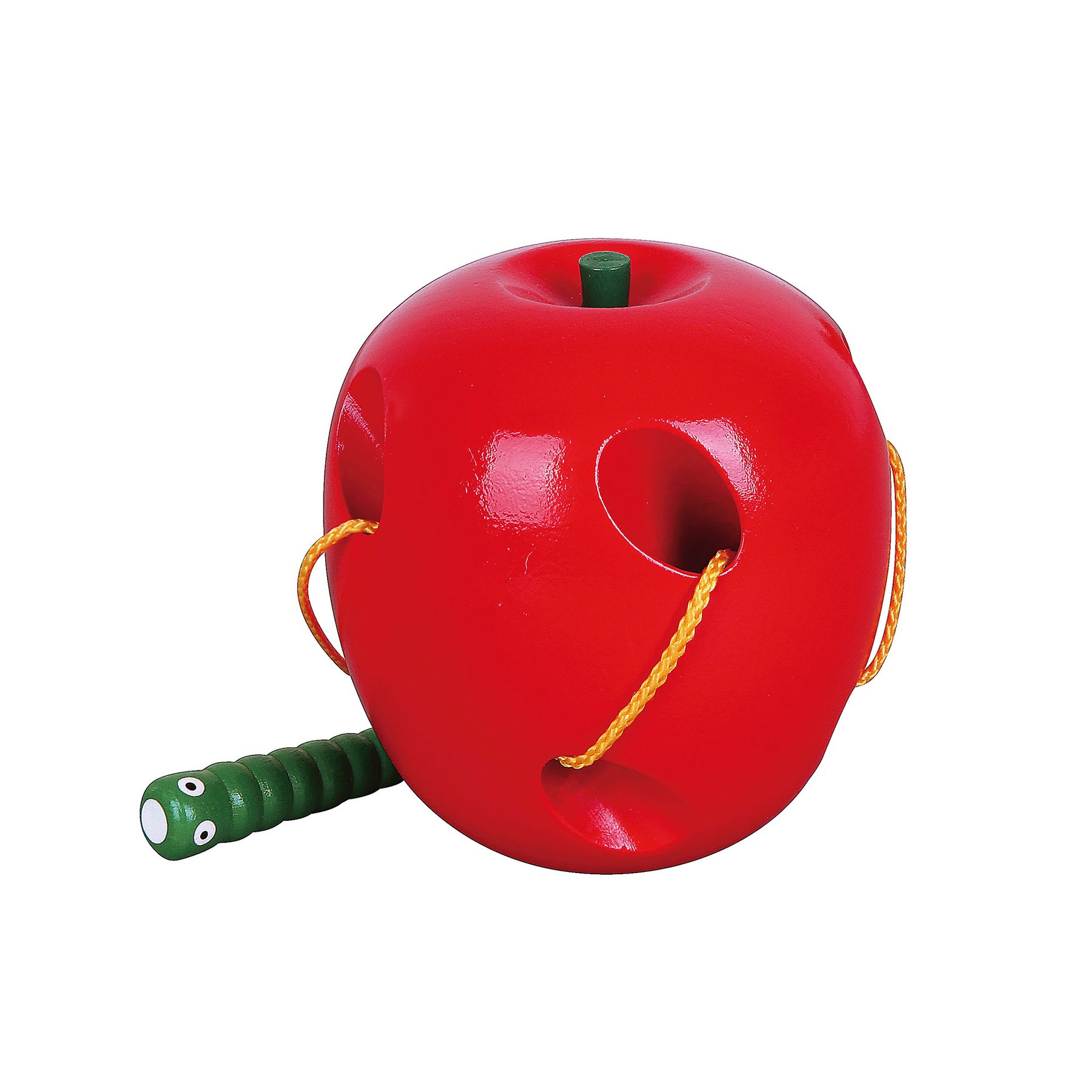 Nowa Szkola Apple & worm lacing toy, wooden