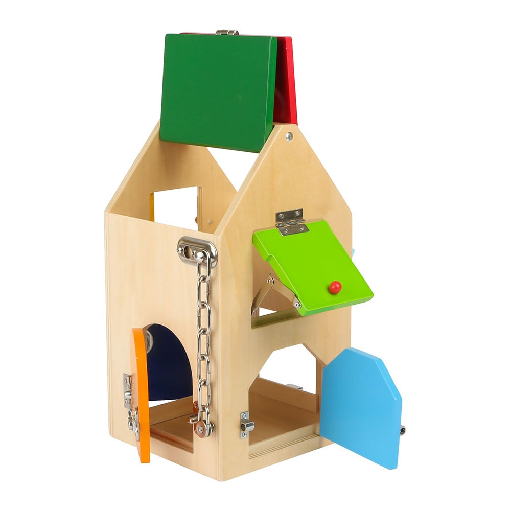 Small Foot Lock House, wooden, 15 x 15 x 28 cm