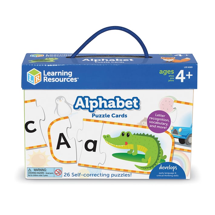 Learning Resources Puzzle Cards, with the English alphabet, 17.7 x 7.6 cm