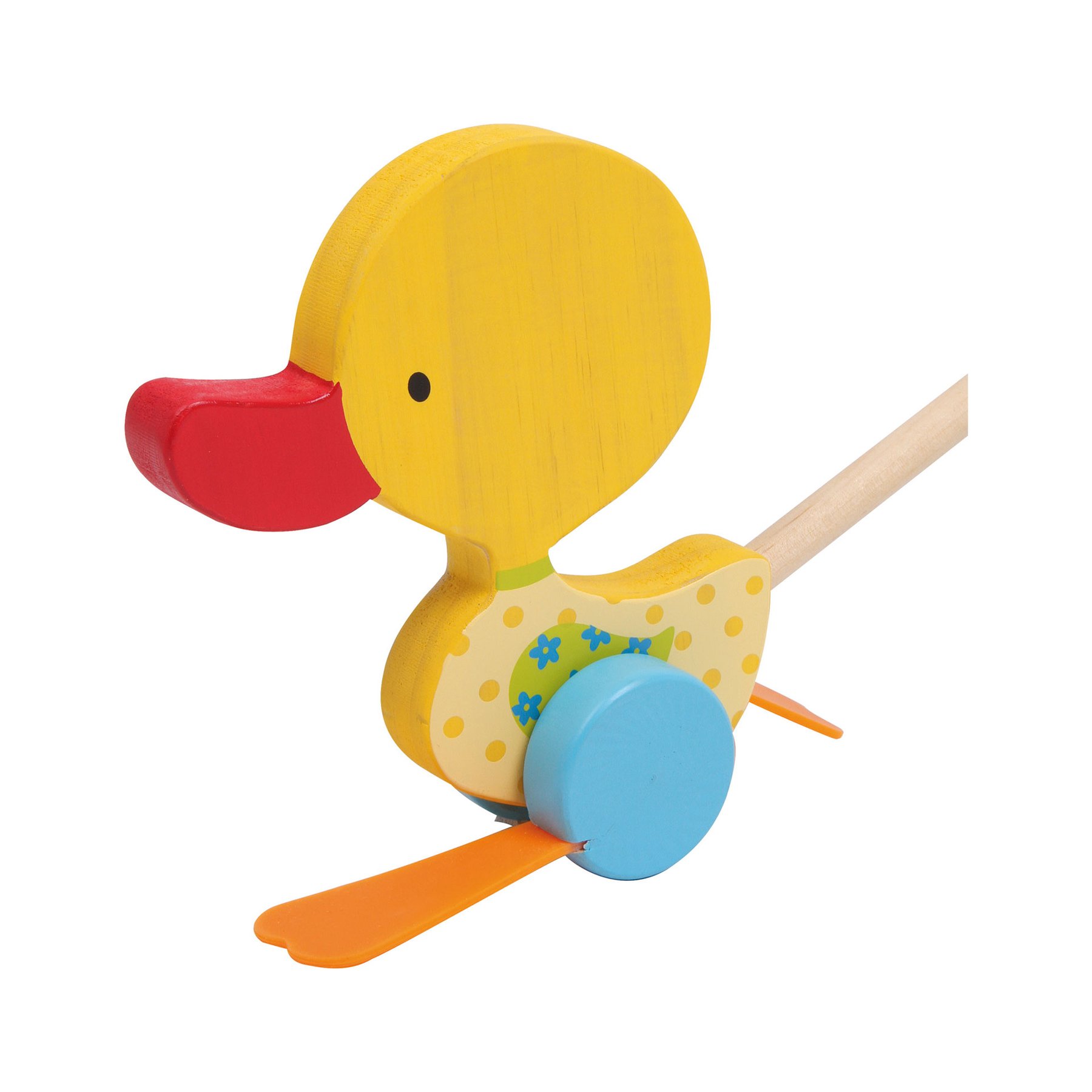 Small Foot Push Toy Duck, Wooden, 61 x 6.5 x 17 cm