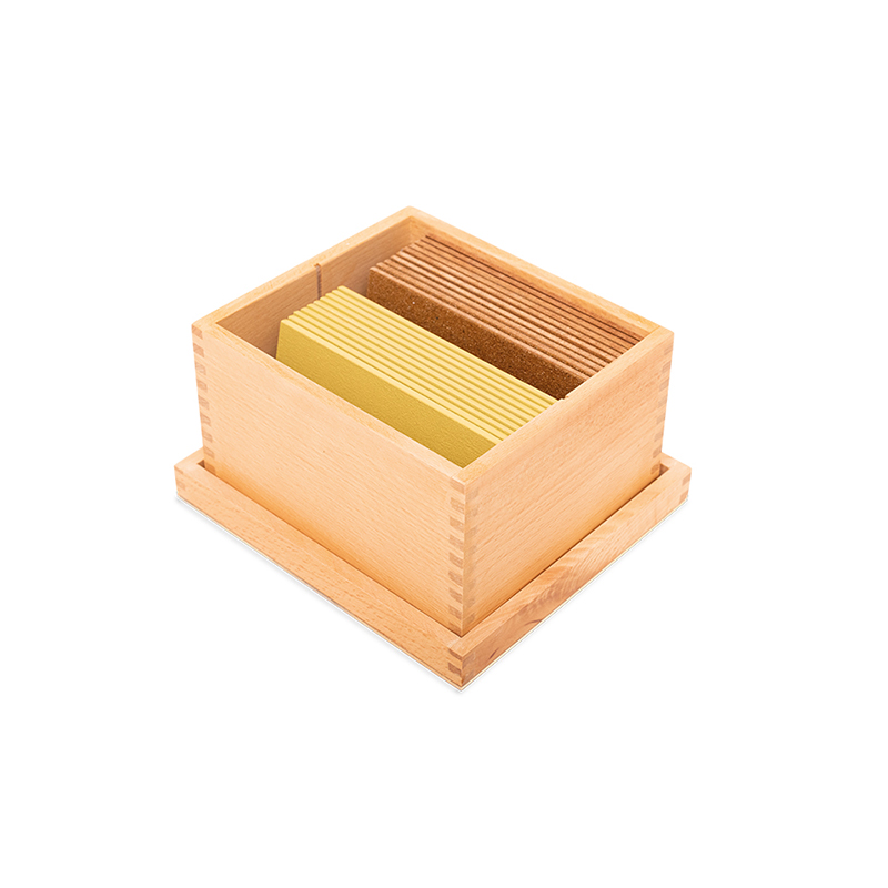 Nowa Szkola Montessori sensory boards, wooden, in box, 10 pieces