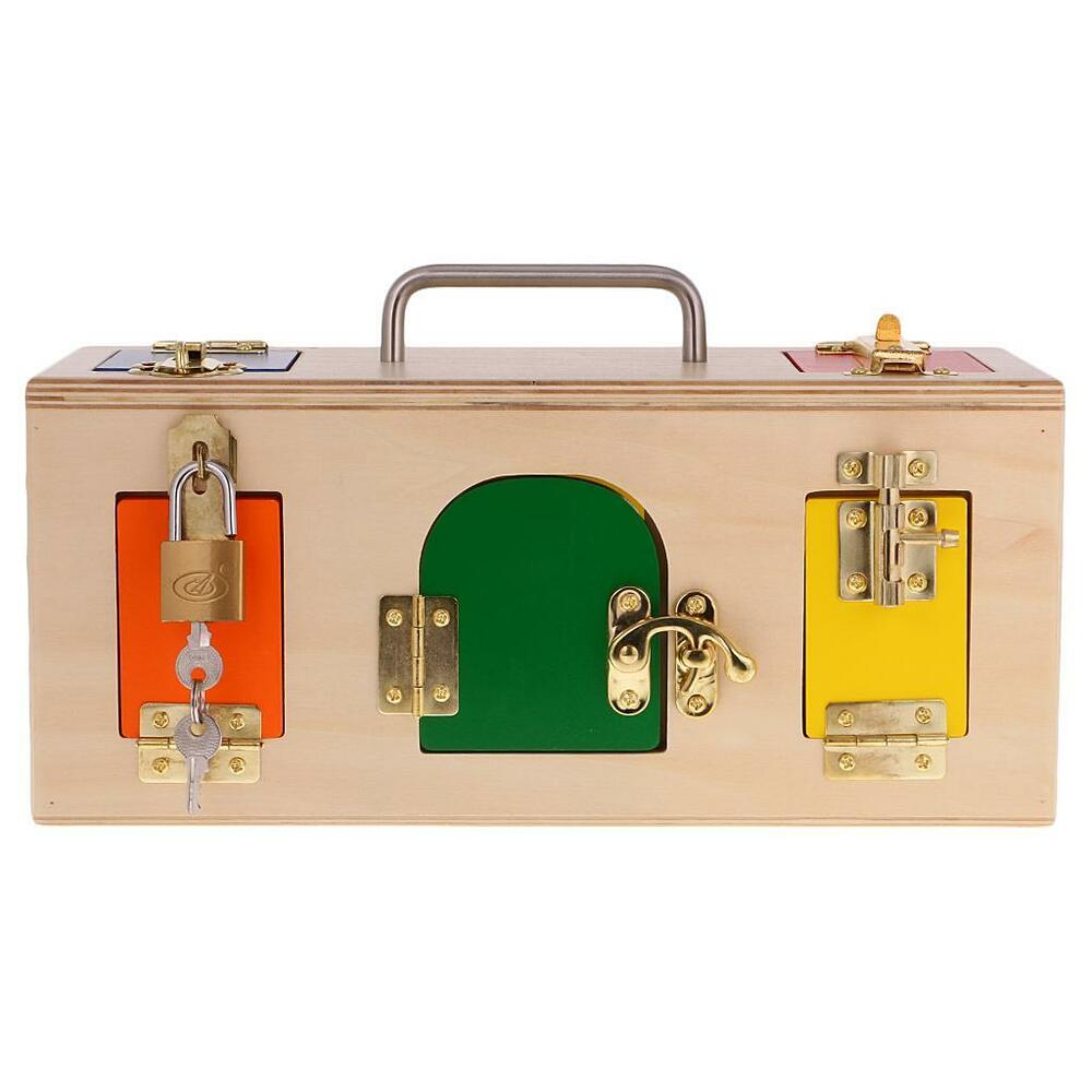Lock box with latches, wooden