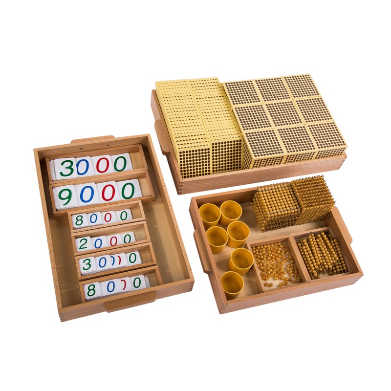 Montessori Set, large, golden