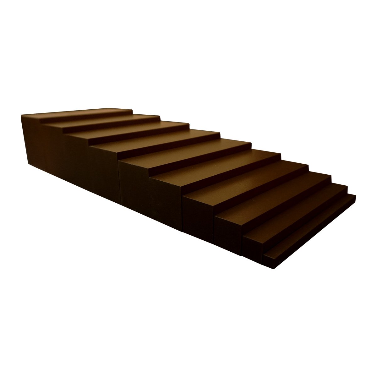Montessori Staircase, from 1 to 10 cm, brown