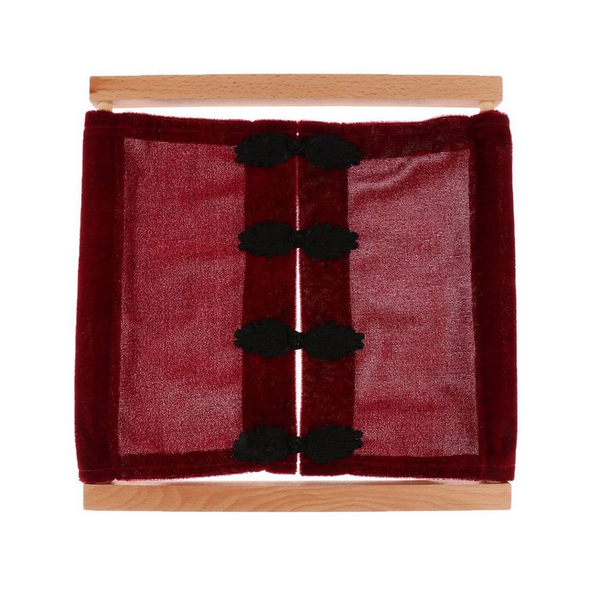 Frame with clasp, with threading