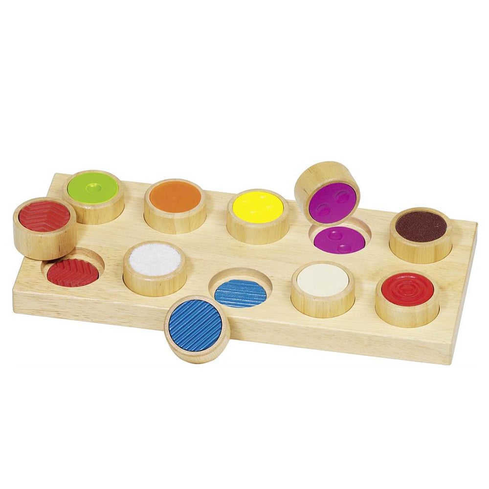 Sensory board, with various tactile tiles