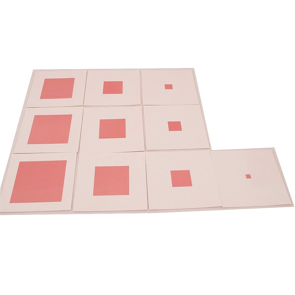 Montessori tower of cards, pink
