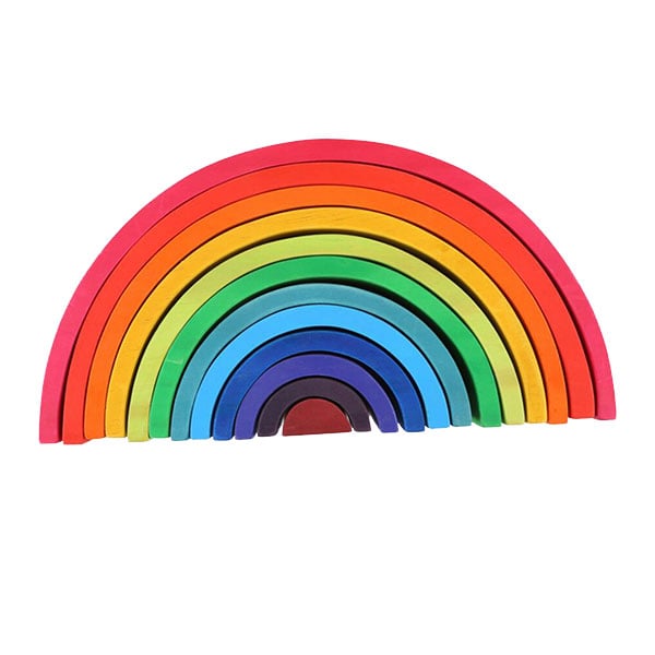 Rainbow, colorful, wooden, 12 pieces