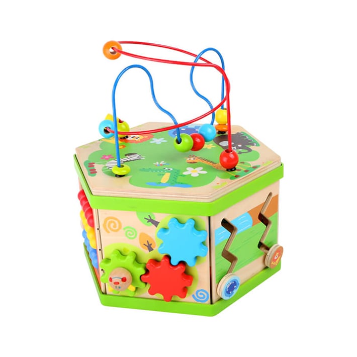 Small Foot Cube Safari, didactic, wooden, 29 x 25 x 30 cm