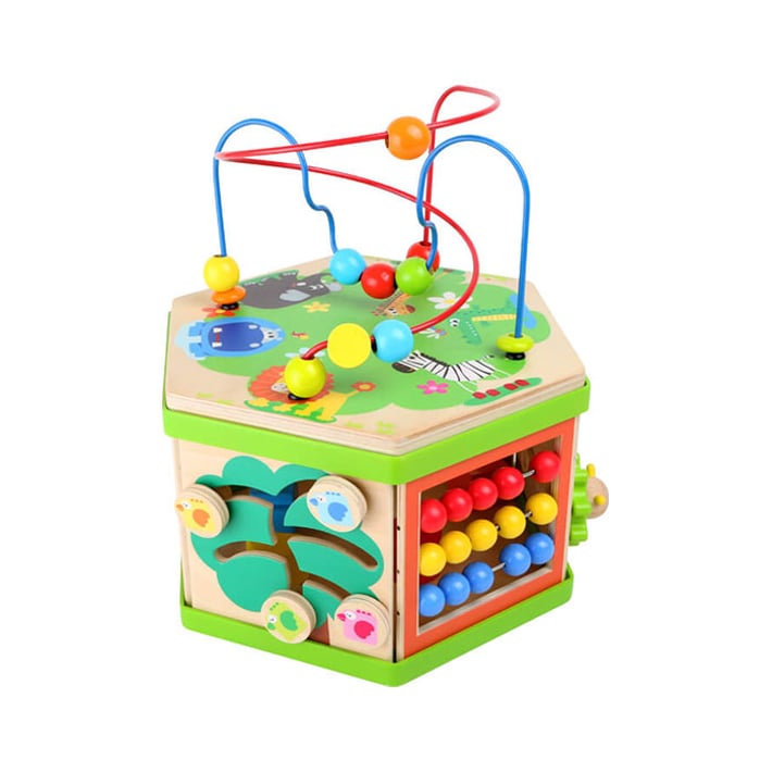 Small Foot Cube Safari, didactic, wooden, 29 x 25 x 30 cm