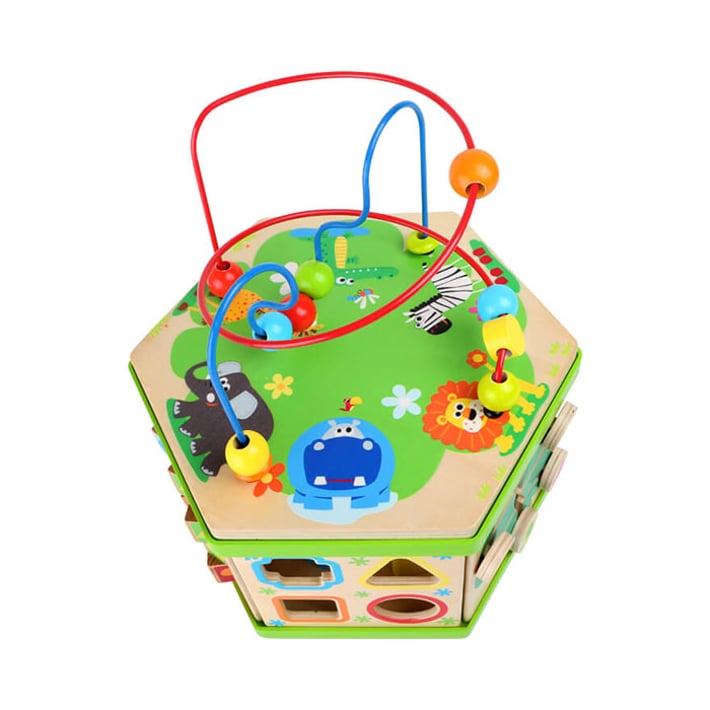 Small Foot Cube Safari, didactic, wooden, 29 x 25 x 30 cm