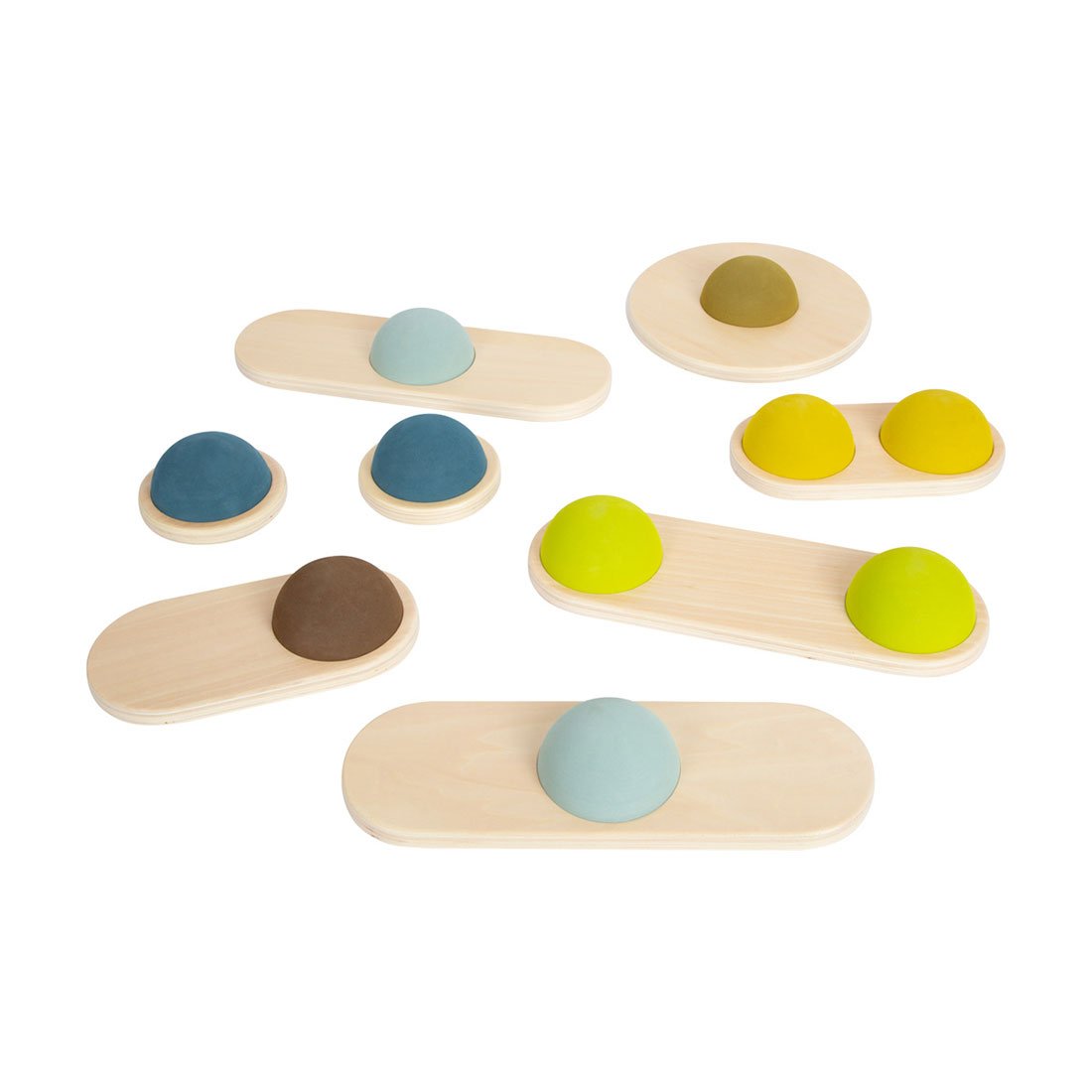 Small Foot Balance stones, double-sided, wooden