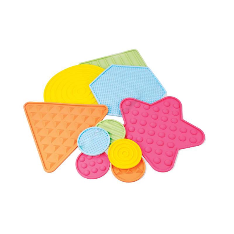 Nowa Szkola Sensory shapes set, flat, small and large, 10 pieces