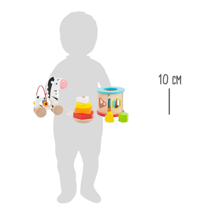 Small Foot Играчка за дърпане, надграждане и сортер, дървена