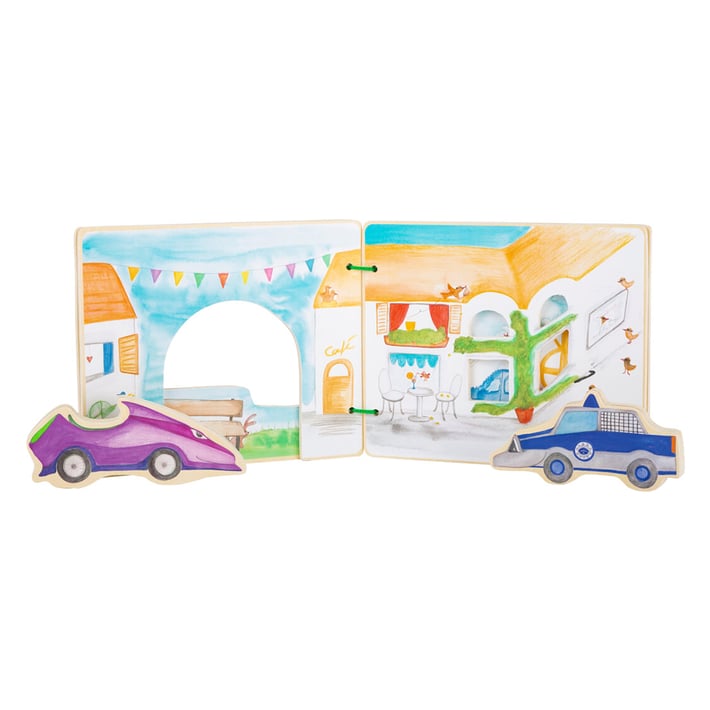 Small Foot Книжка Полиция, интерактивна, дървена