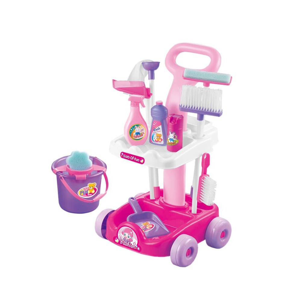 Nowa Szkola Housekeeping cart with accessories, kids, 27 x 30 x 52 cm
