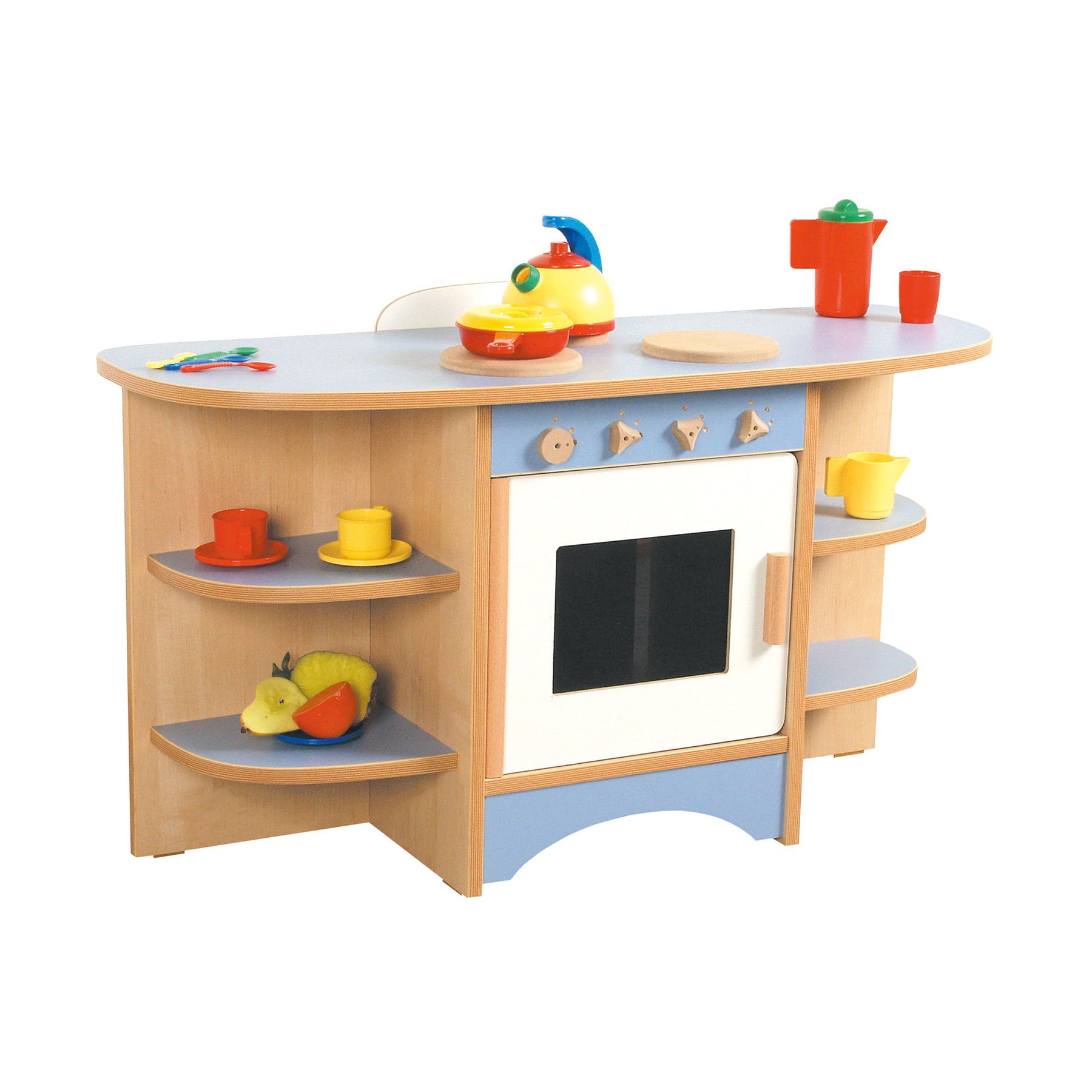 Nowa Szkola Kitchen, children’s, 3 hobs and oven, 104 x 37 x 56 cm, blue