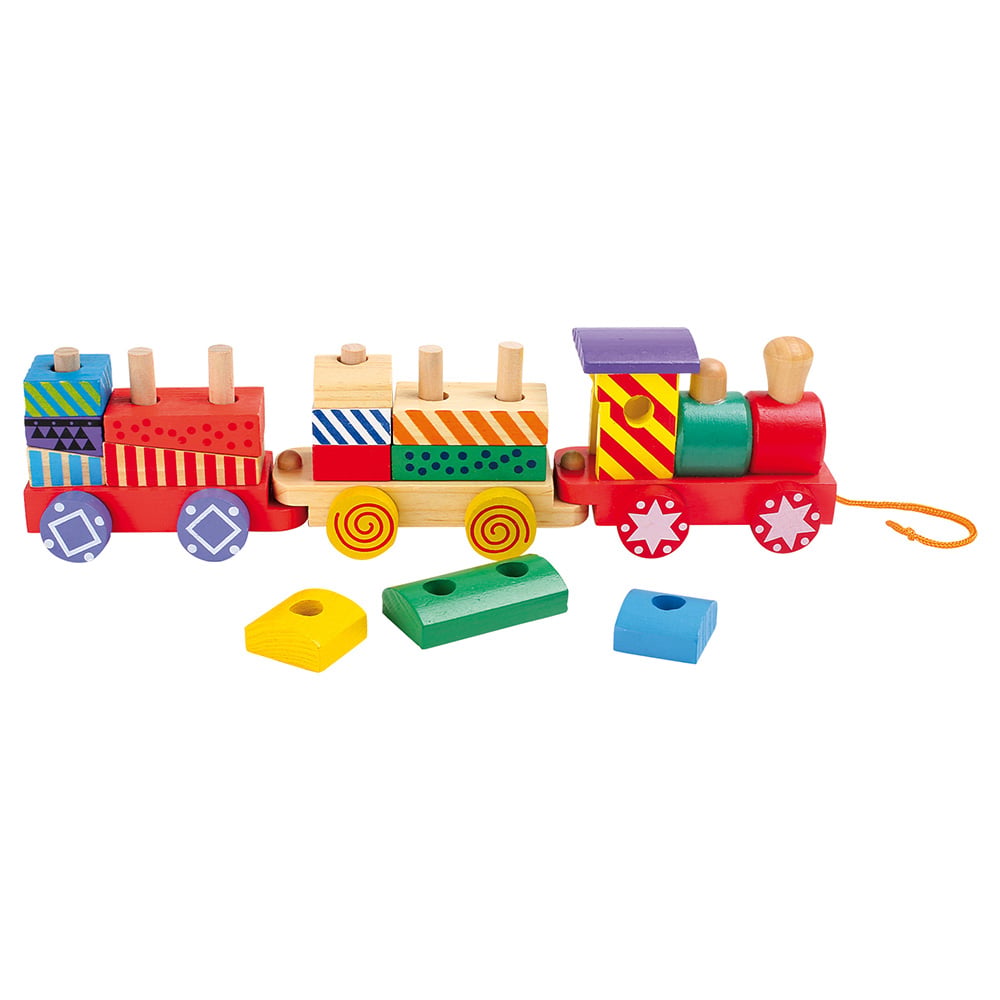 Small Foot Train set, wooden, 16 pieces, 32 x 6 x 8 cm