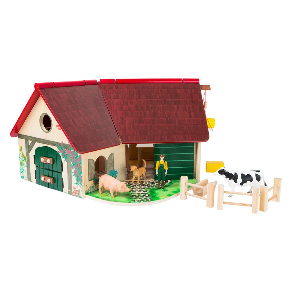 Small Foot Farm with animals, wooden, 11 pcs