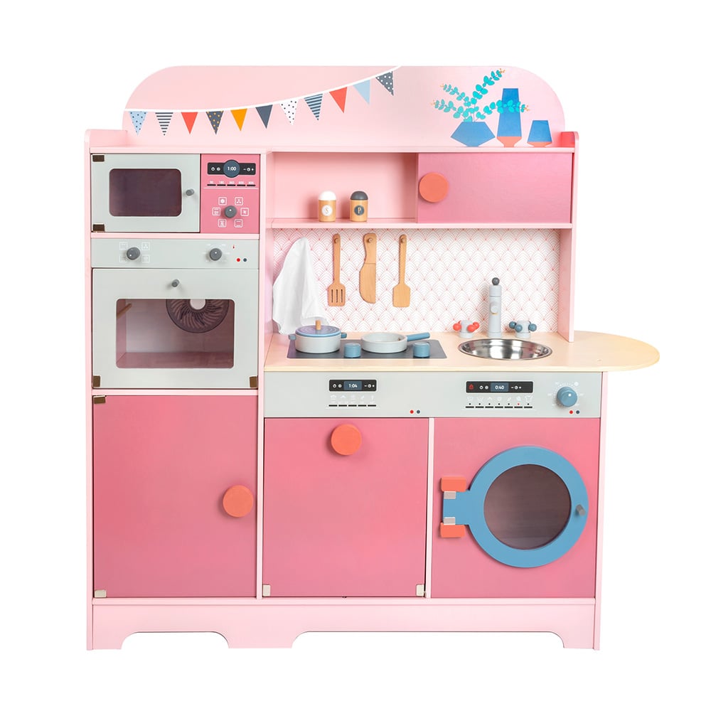 Small Foot Play kitchen, 100 x 29 x 100 cm, pink