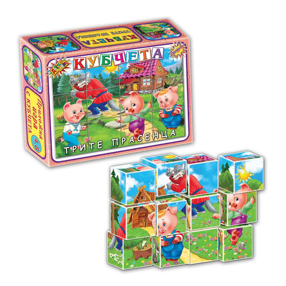 Blocks The Three Little Pigs, 12 pieces