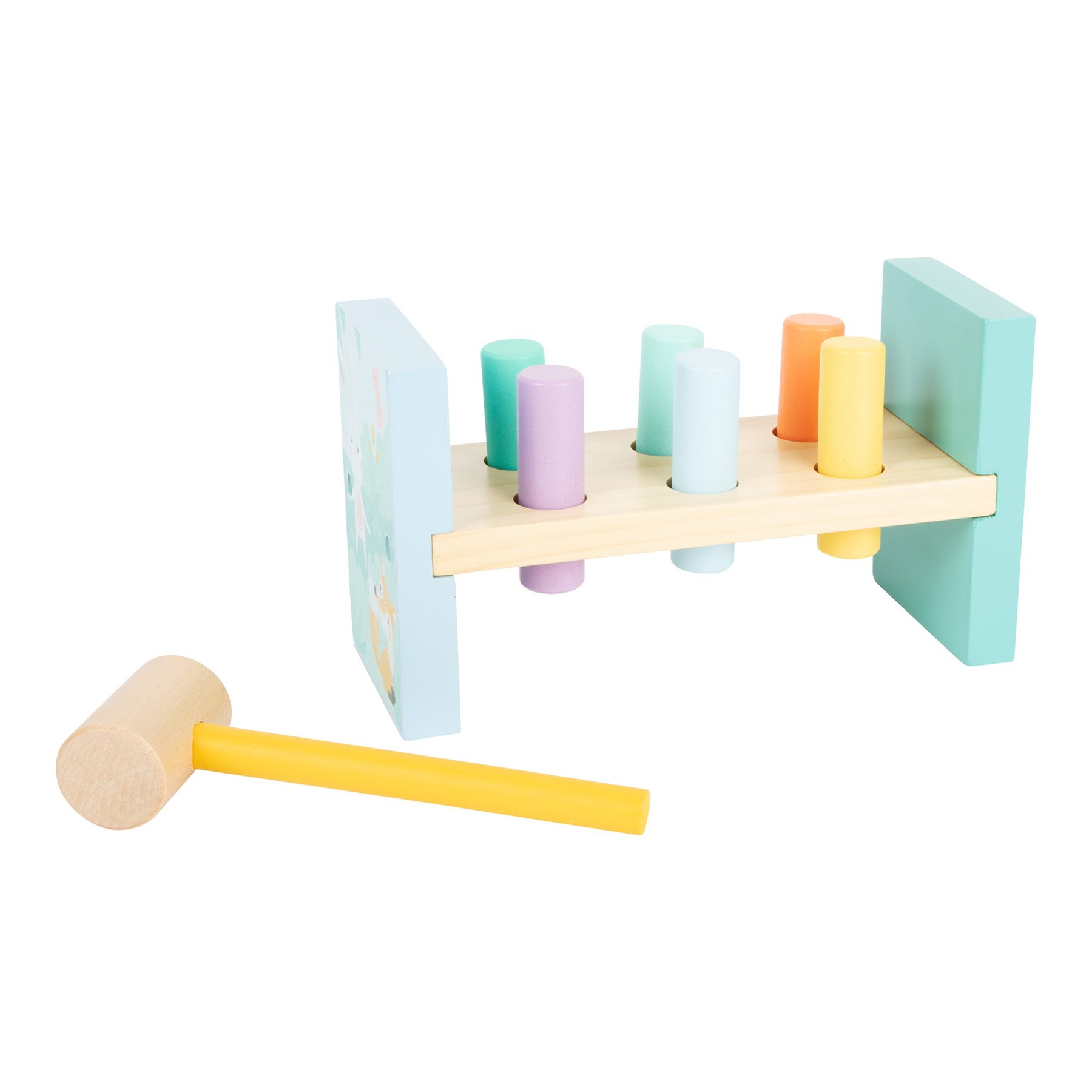 Small Foot Hammer game, wooden, pastel colours