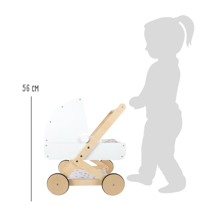 Small Foot Doll stroller, wooden, 48 x 35 x 56 cm
