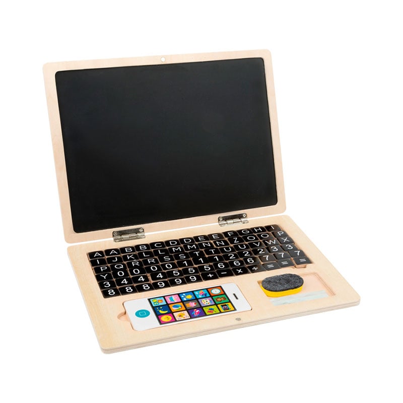 Small Foot Wooden laptop with magnetic board, 30 x 22 x 1.5 cm
