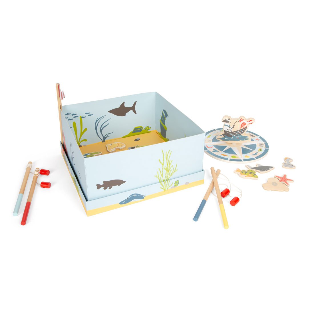 Small Foot Fishing game Friends, wooden, 30 x 30 x 15 cm