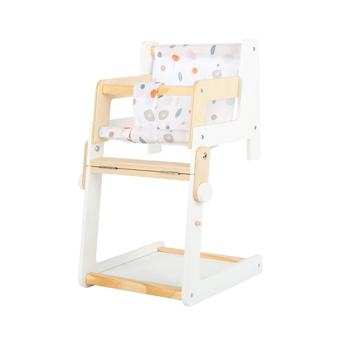 Small Foot High Chair for Dolls, wooden, 26 x 28 x 48 cm