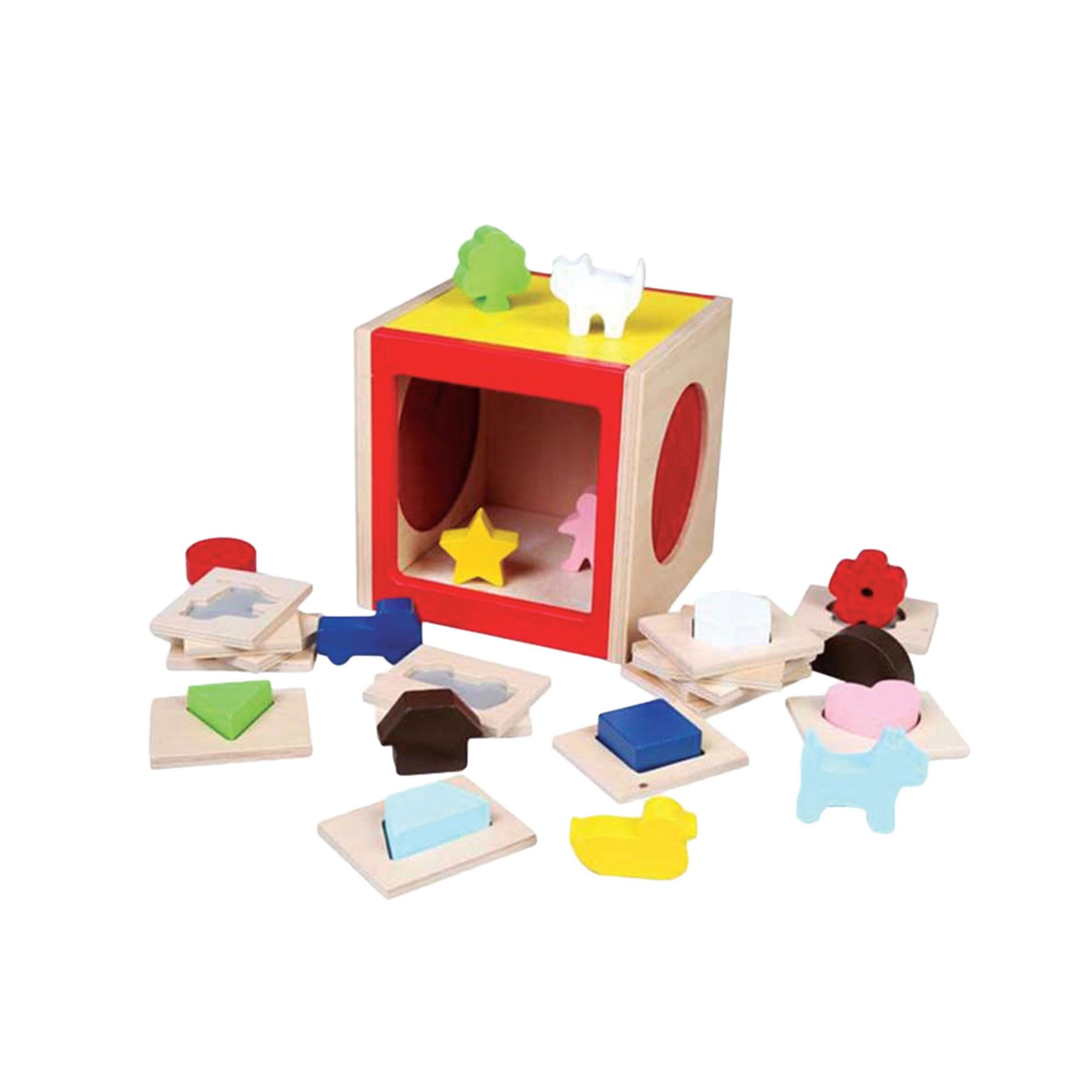 Nowa Szkola Puzzle box - Touch and guess, 16 shapes