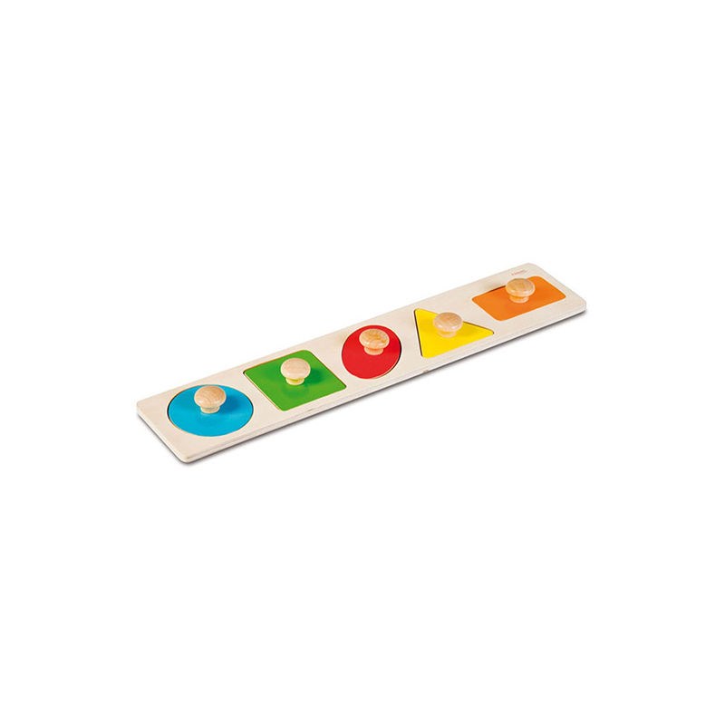 Nowa Szkola Puzzle "geometry", wooden, 45 x 8.5 cm