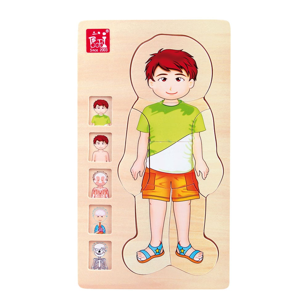 Small Foot Layer Puzzle Boy’s Body, wooden, 28 pieces