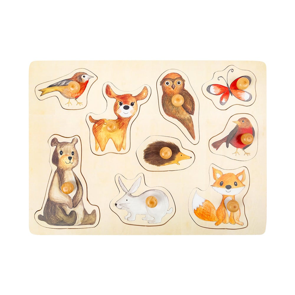 Small Foot Puzzle Forest Animals, wooden, 9 pieces