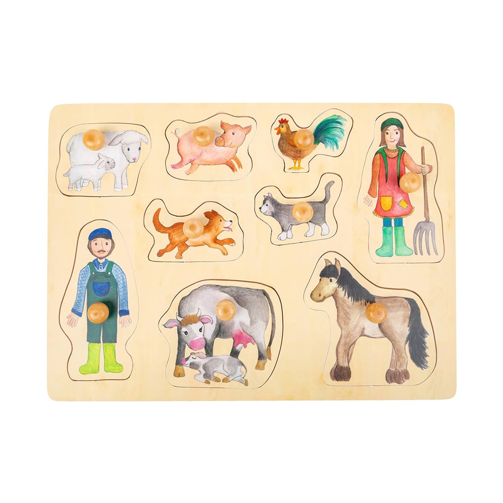 Small Foot Puzzle Farm, wooden, 9 pcs