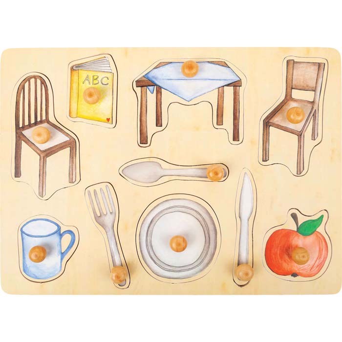 Small Foot Nesting puzzle - kitchen items, wooden, 9 pieces