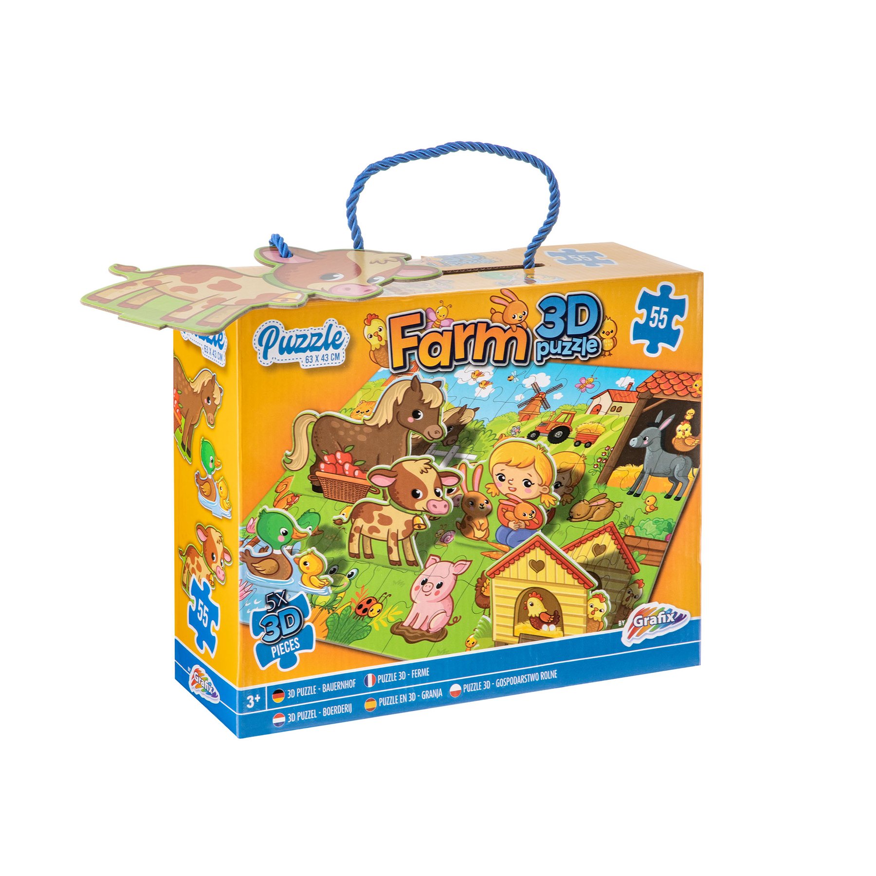 Moxy 3D Puzzle Farm, 63 x 43 cm, 55 pcs
