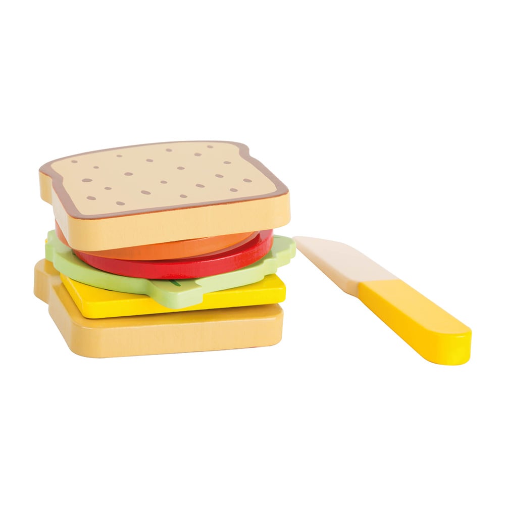 Small Foot Sandwich, wooden, 7 pieces, 7.5 x 7.5 x 5.5 cm
