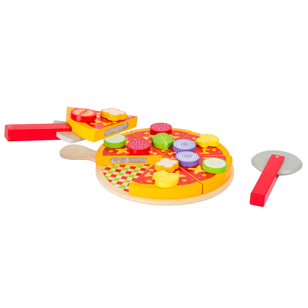 Small Foot Pizza cutting set, wooden, 21 pcs